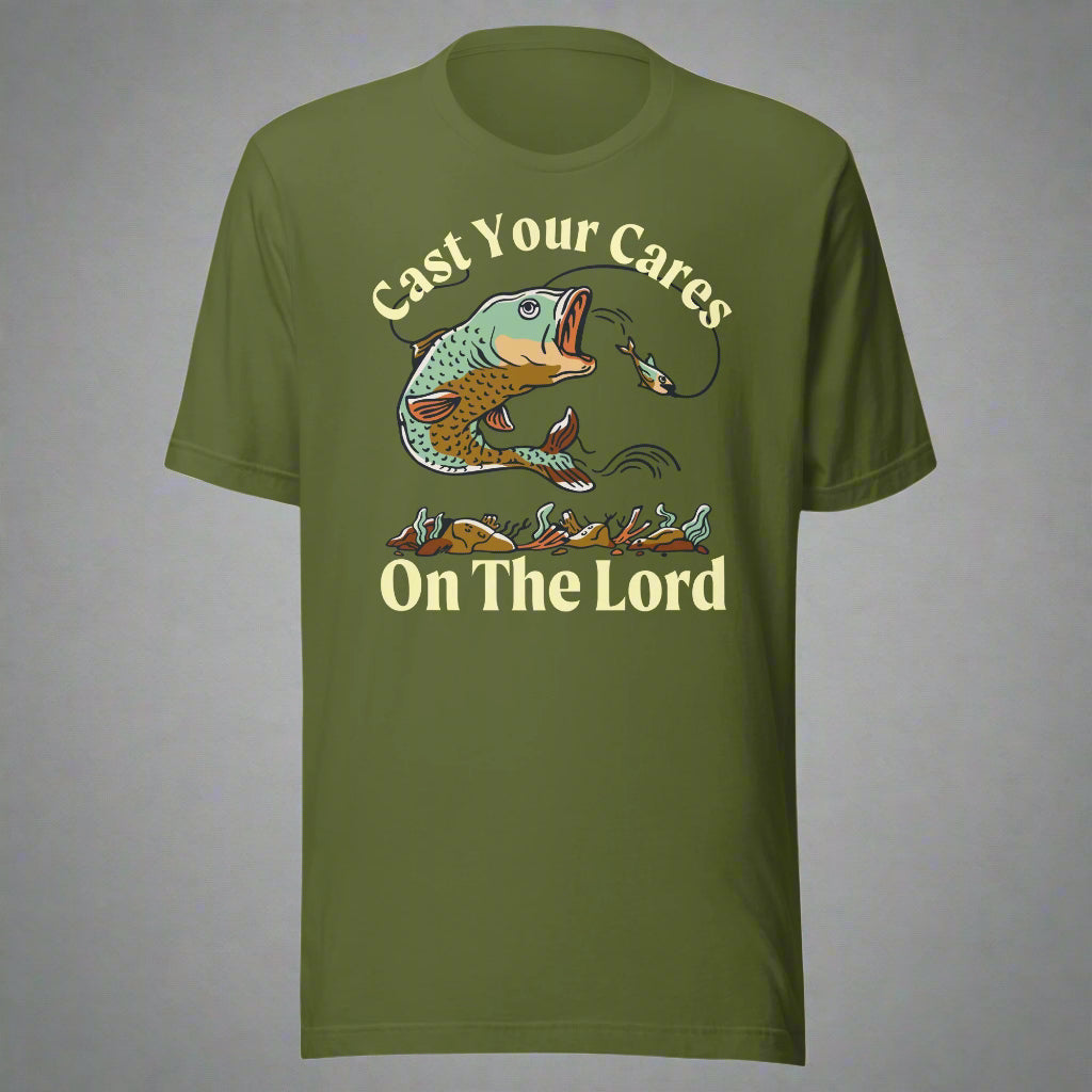 Cast your cares on the lord bible verse T-shirt