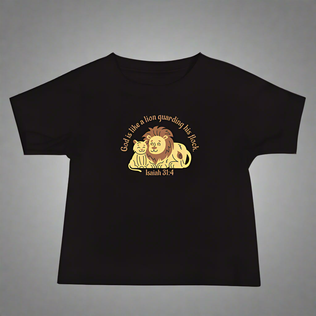 God is like a lion guarding his flock youth t-shirt