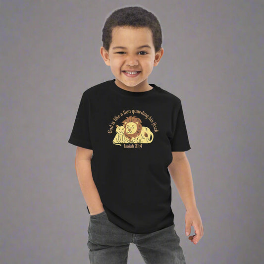God is like a lion guarding his flock toddler t-shirt