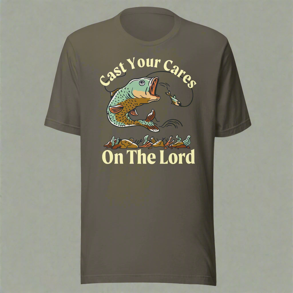 Cast your cares on the lord bible verse T-shirt