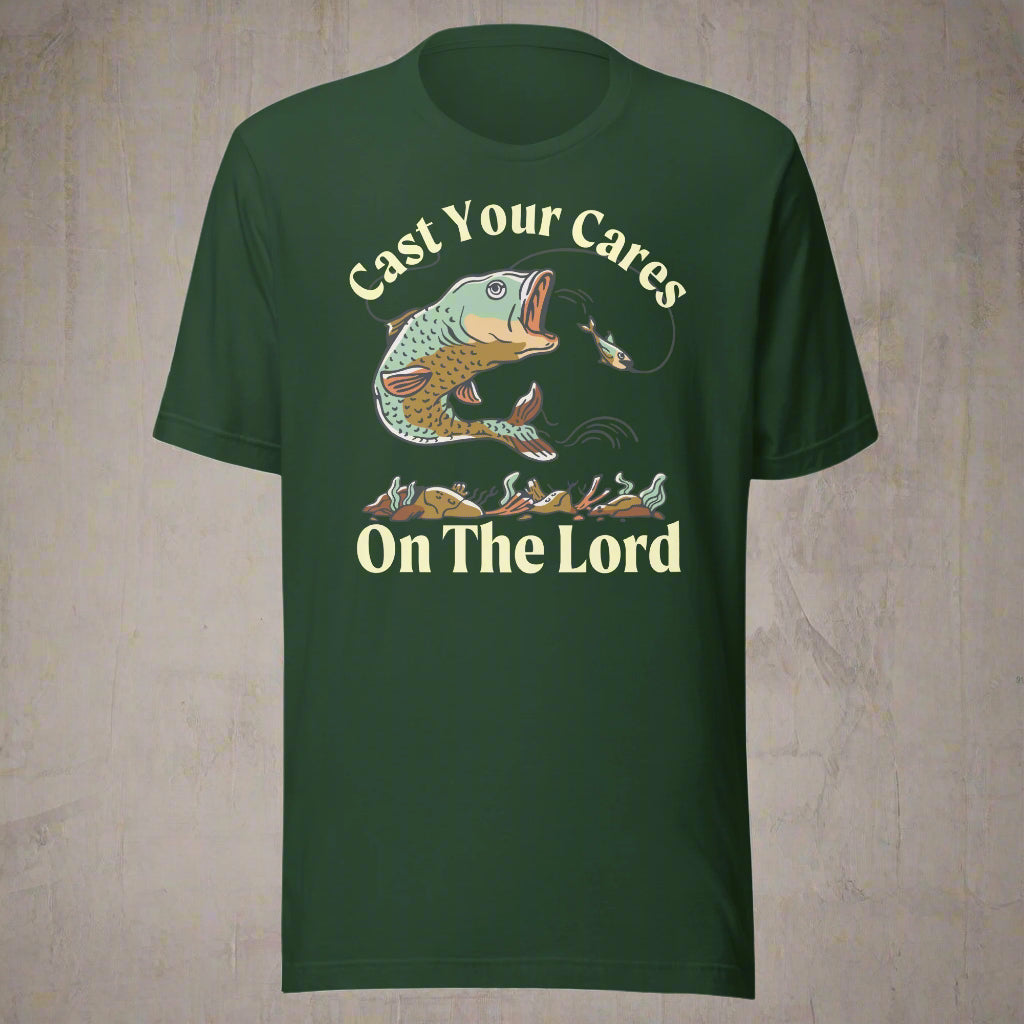 Cast your cares on the lord bible verse T-shirt