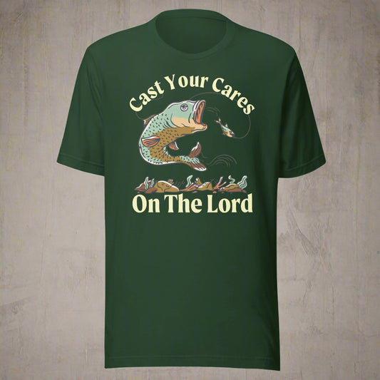 Cast your cares on the lord bible verse T-shirt