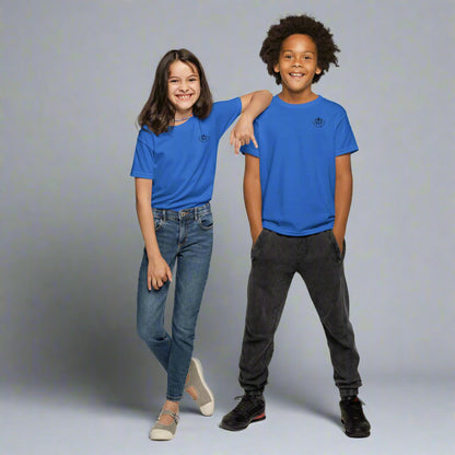 youth short sleeve t-shirt royal with bible verse Luke 6:31 Do to others as you would have them do to you